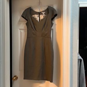 H&M brown plaid dress with bow midline